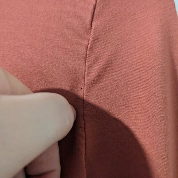 Aritzia Wilfred Free | Janessa Long-sleeve crop top in rust - Picture 6 of 6